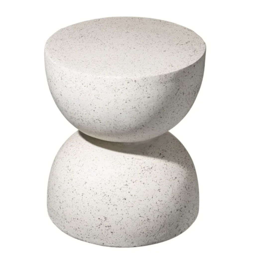 Glitzhome Multi-functional Faux Terrazzo Garden Side Table Urban End Table